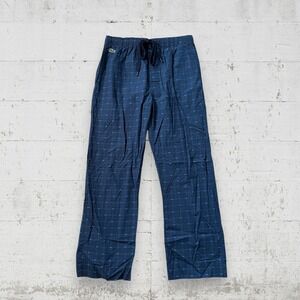 Lacoste Pants Mens M Sleepwear Pajama Bottoms Lounge Croc Allover Print